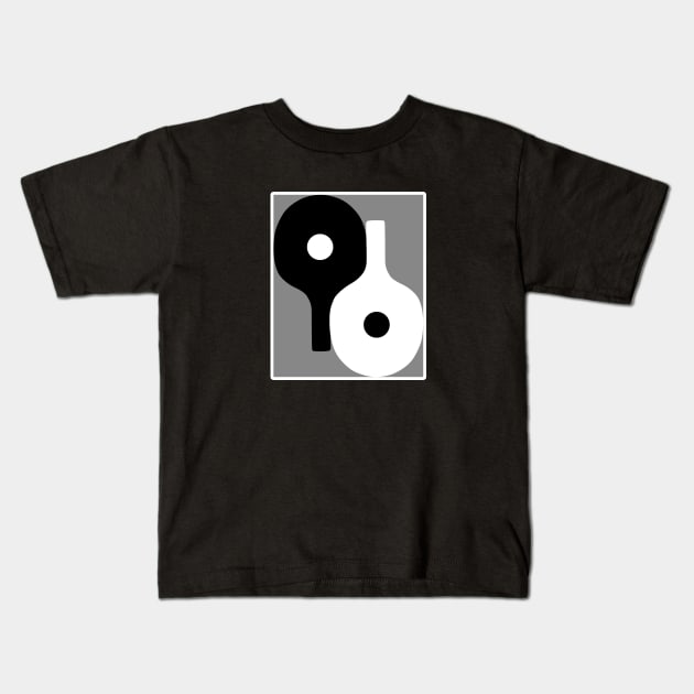 Table Tennis Ping Pong Yin Yang Kids T-Shirt by TMBTM